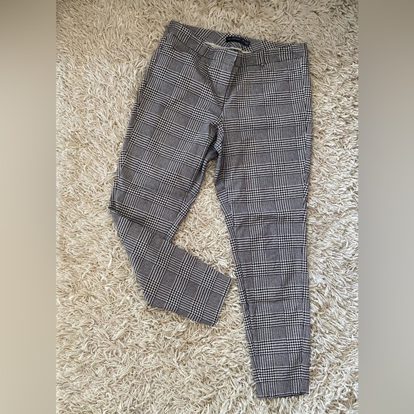 THE LIMITED Women's Exact Stretch Pants Ankle Glen/ Houndstooth Black Ivory - Picture 1 of 15